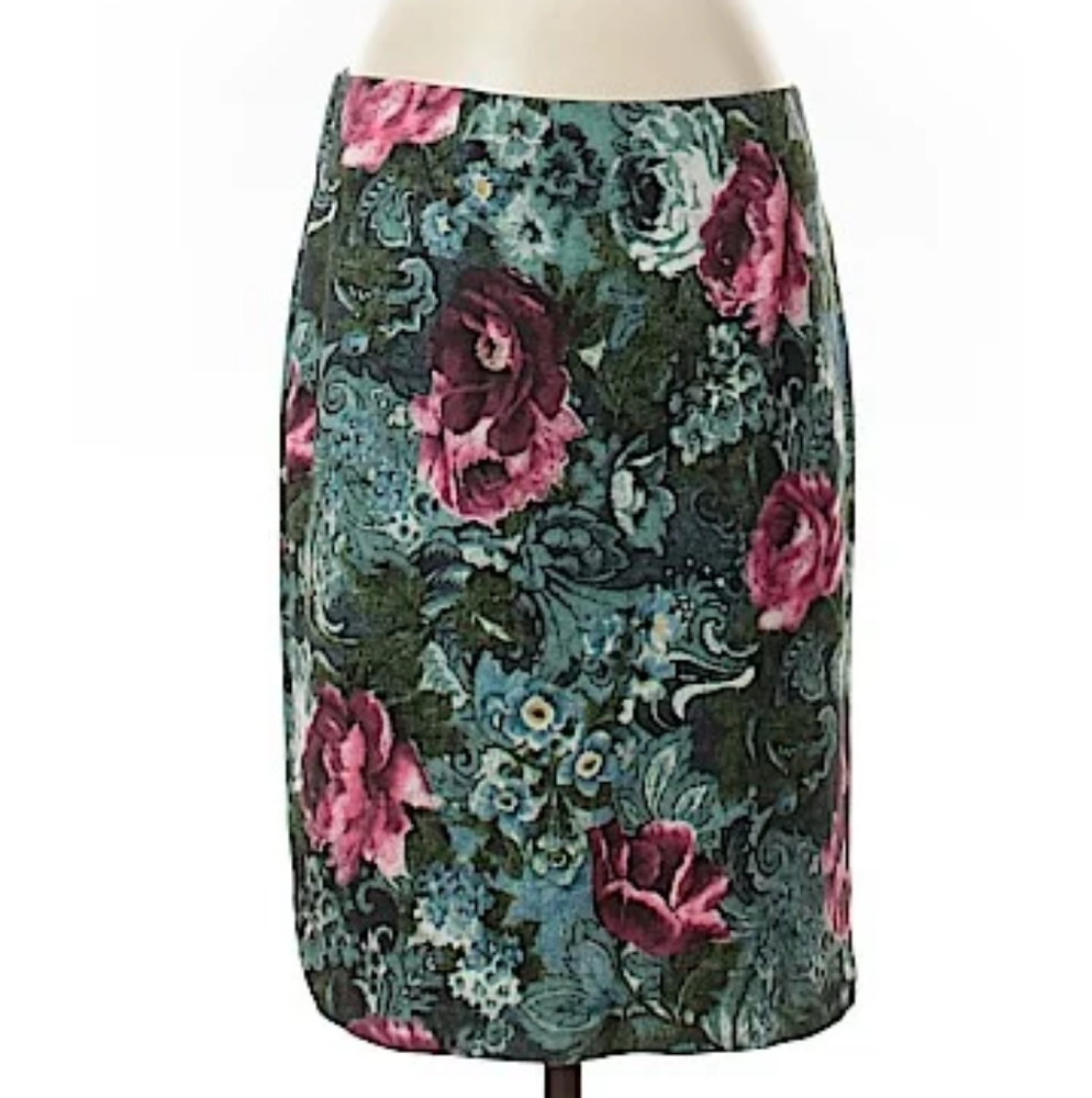 J. Jill Floral pencil skirt